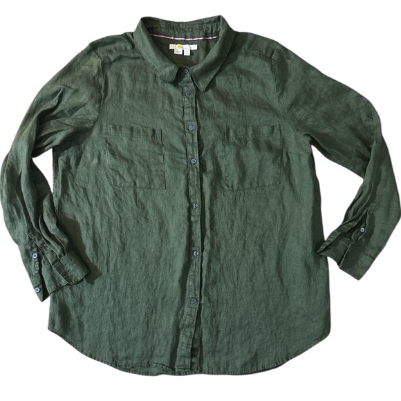 Boden Tops - Boden Olive Button-Up Shirt